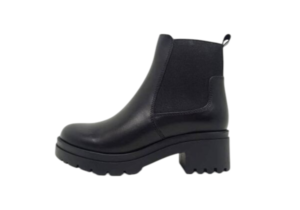 Black Chunky Heel Chelsea Boots-Photoroom